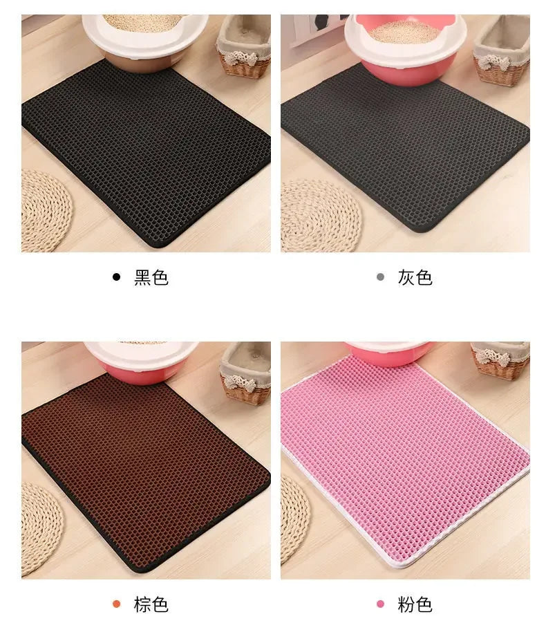 Cat Litter Mat With Gift Double Layer Waterproof Pet Litter Box