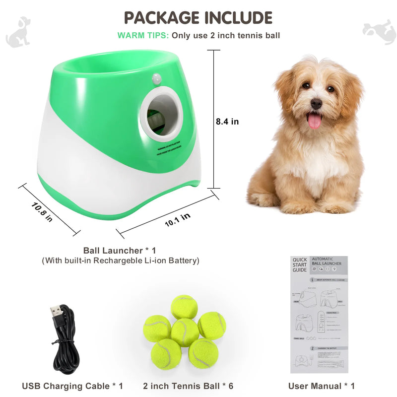 Dog Launcher Automatic Toy Tennis Rechargable
